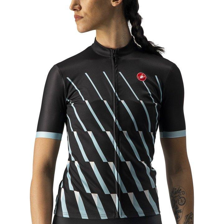 Castelli Pendio Womens Cycling Jersey (Light Black/Sky Light White) - BUMSONTHESADDLE