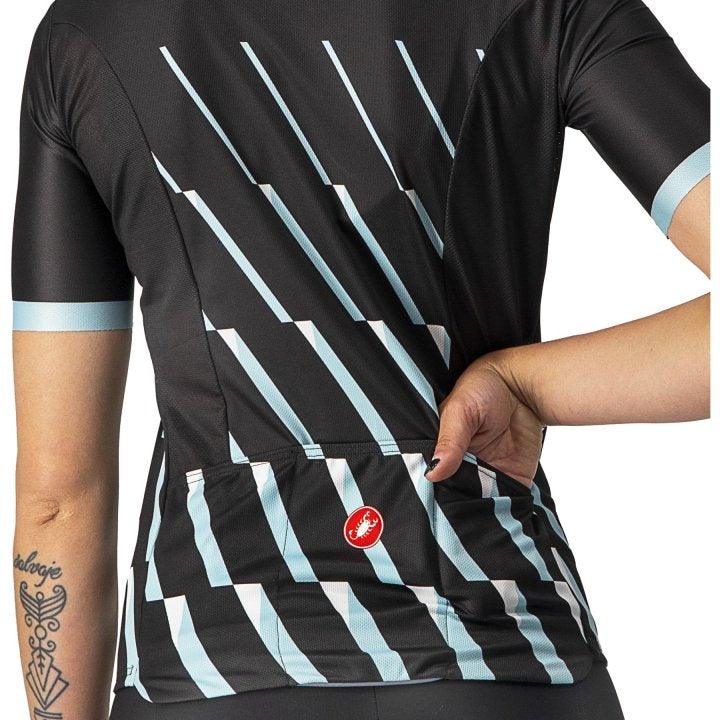 Castelli Pendio Womens Cycling Jersey (Light Black/Sky Light White) - BUMSONTHESADDLE