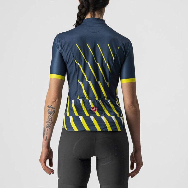 Castelli Pendio Womens Cycling Jersey (Moonlite Ocean/Sulphur White) - BUMSONTHESADDLE