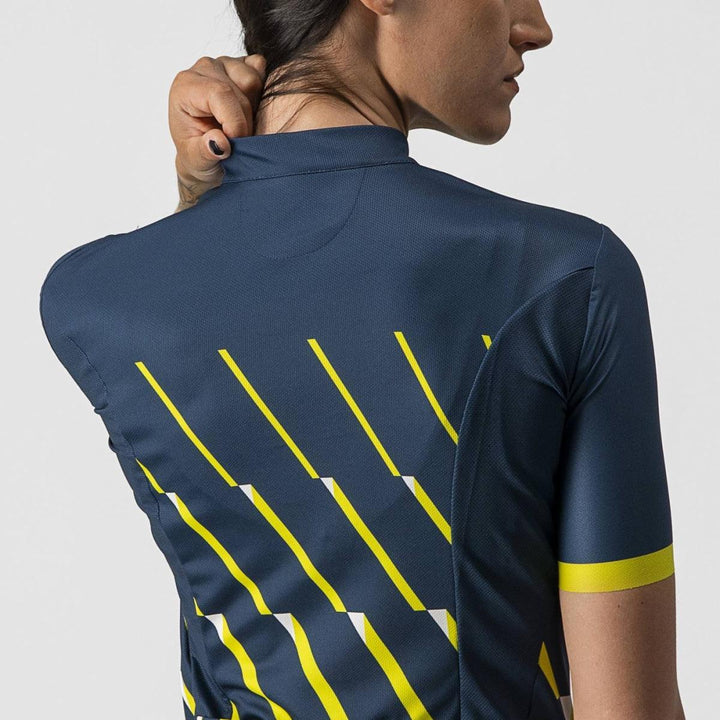 Castelli Pendio Womens Cycling Jersey (Moonlite Ocean/Sulphur White) - BUMSONTHESADDLE