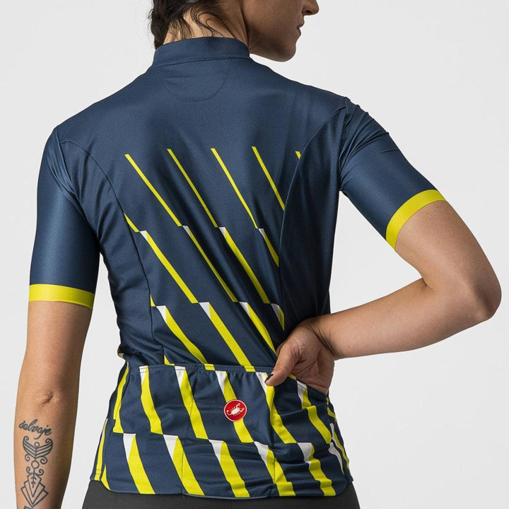 Castelli Pendio Womens Cycling Jersey (Moonlite Ocean/Sulphur White) - BUMSONTHESADDLE