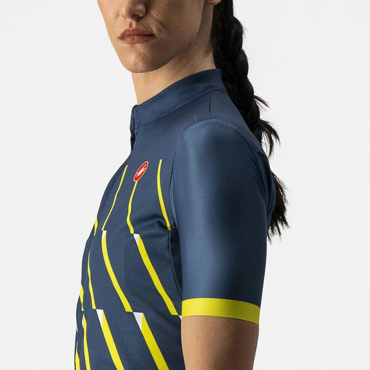 Castelli Pendio Womens Cycling Jersey (Moonlite Ocean/Sulphur White) - BUMSONTHESADDLE