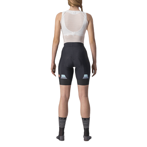 Castelli Prima Womens Cycling Shorts (Black/Skylight) - BUMSONTHESADDLE