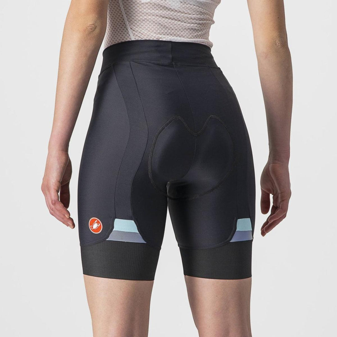 Castelli Prima Womens Cycling Shorts (Black/Skylight) - BUMSONTHESADDLE