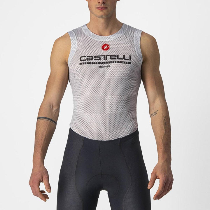 Castelli Pro Mesh Mens Cycling Baselayer (Silver Gray) - BUMSONTHESADDLE