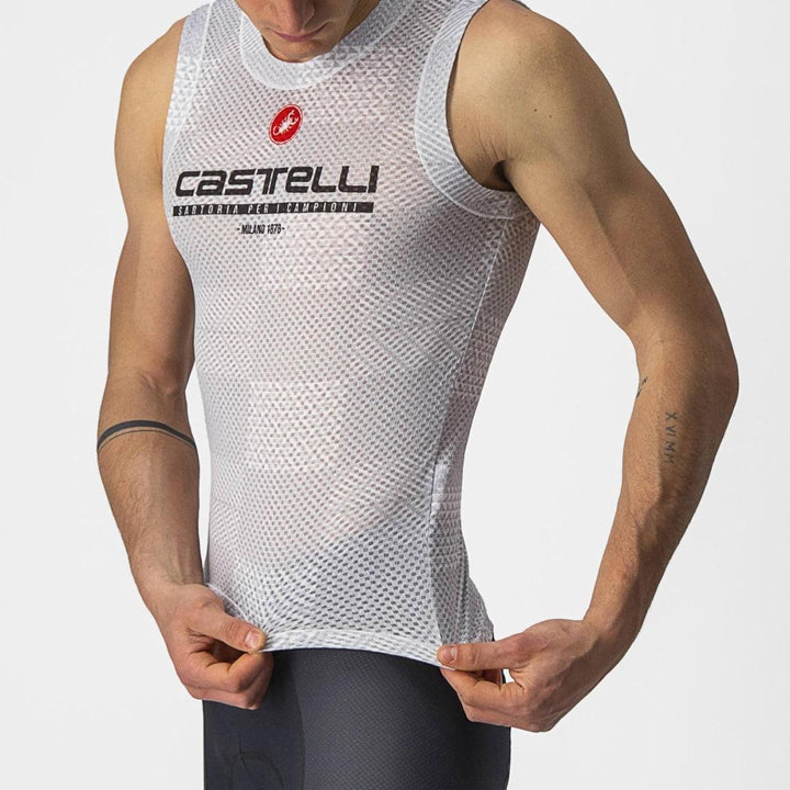 Castelli Pro Mesh Mens Cycling Baselayer (Silver Gray) - BUMSONTHESADDLE