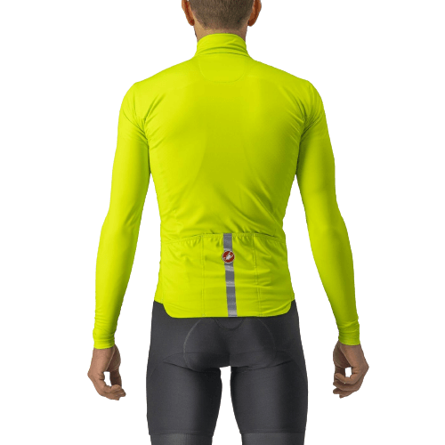 Castelli Pro Thermal Mid LS Mens Cycling Jersey (Electric Lime) - BUMSONTHESADDLE