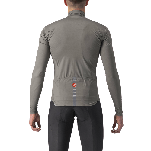 Castelli Pro Thermal Mid LS Mens Cycling Jersey (Nickel Grey) - BUMSONTHESADDLE