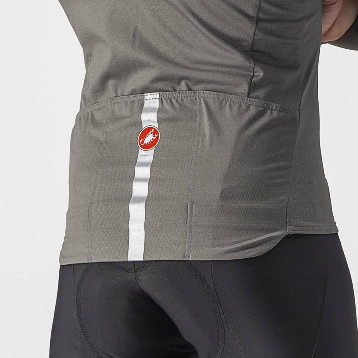 Castelli Pro Thermal Mid LS Mens Cycling Jersey (Nickel Grey) - BUMSONTHESADDLE