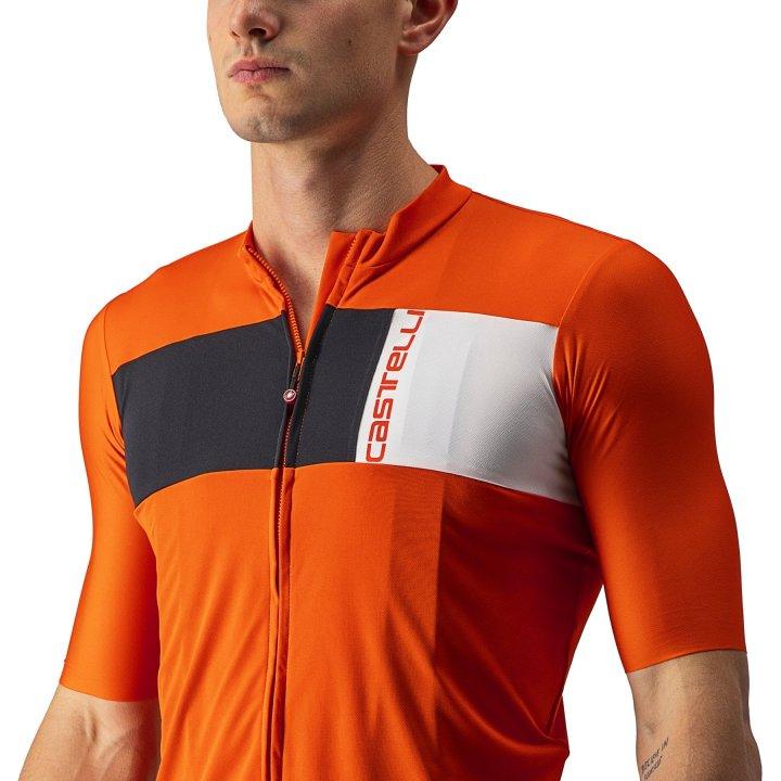 Castelli Prologo 7 Mens Cycling Jersey (Fiery Red/Light Black/Ivory) - BUMSONTHESADDLE