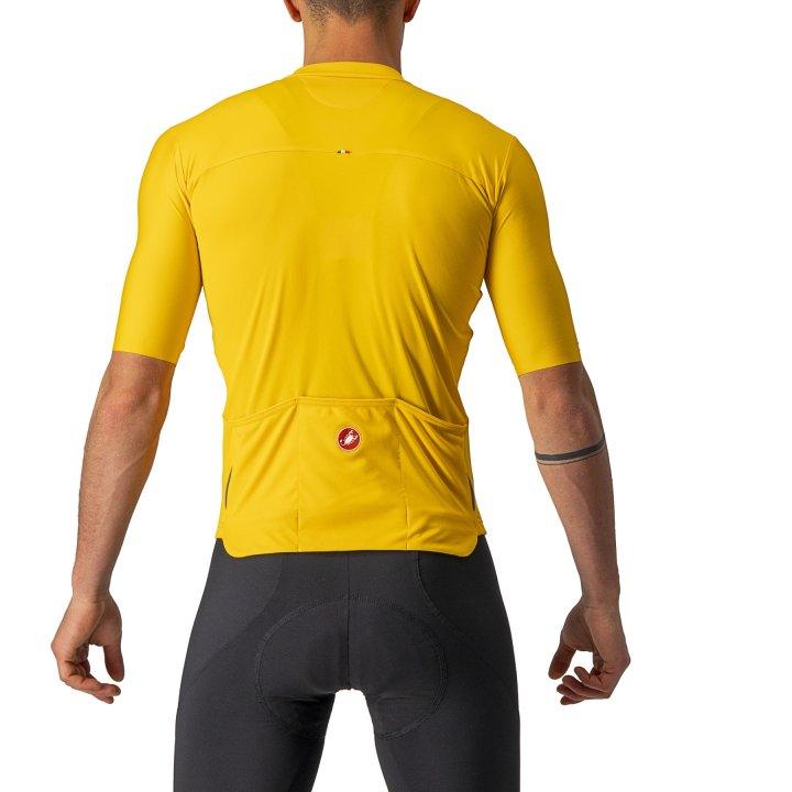 Castelli Prologo 7 Mens Cycling Jersey (Saffron/Light Black/Military Green) - BUMSONTHESADDLE