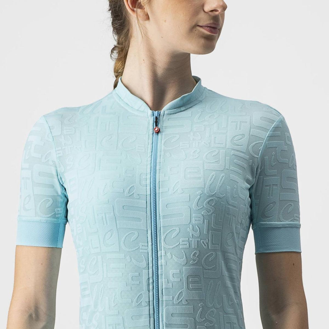 Castelli Promessa Jacquard Womens Cycling Jersey (Skylight) - BUMSONTHESADDLE