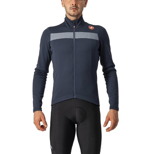 Castelli Puro 3 Mens Cycling Jersey (Savile Blue/Silver Reflex) - BUMSONTHESADDLE