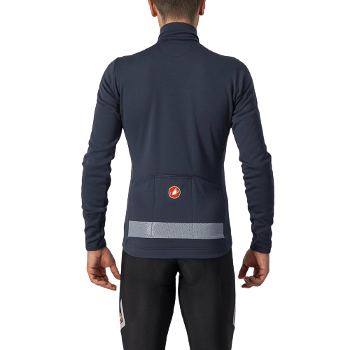 Castelli Puro 3 Mens Cycling Jersey (Savile Blue/Silver Reflex) - BUMSONTHESADDLE