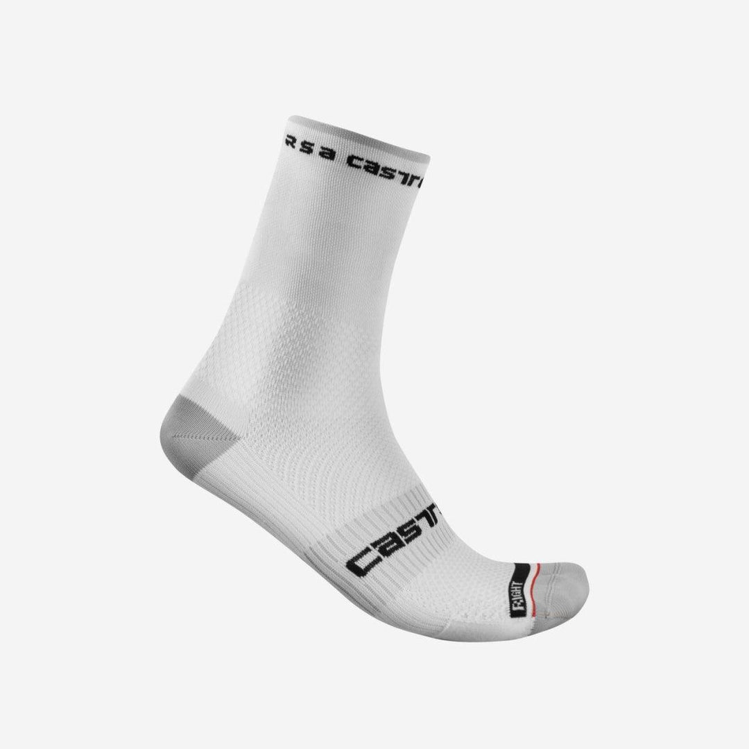 Castelli RC Pro 15 Mens Cycling Socks (White) - BUMSONTHESADDLE