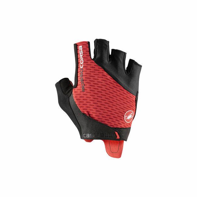 Castelli Rosso Corsa Pro V Mens Cycling Gloves (Red) - BUMSONTHESADDLE