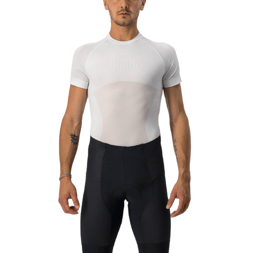 Castelli Seamless SS Mens Cycling Baselayer (White) - BUMSONTHESADDLE