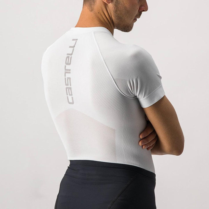 Castelli Seamless SS Mens Cycling Baselayer (White) - BUMSONTHESADDLE