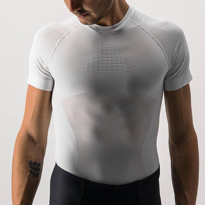 Castelli Seamless SS Mens Cycling Baselayer (White) - BUMSONTHESADDLE