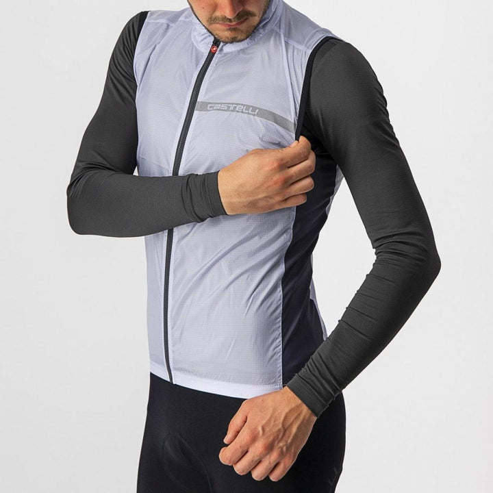 Castelli Squadra Stretch Mens Cycling Jacket (Silver Gray/Dark Gray) - BUMSONTHESADDLE