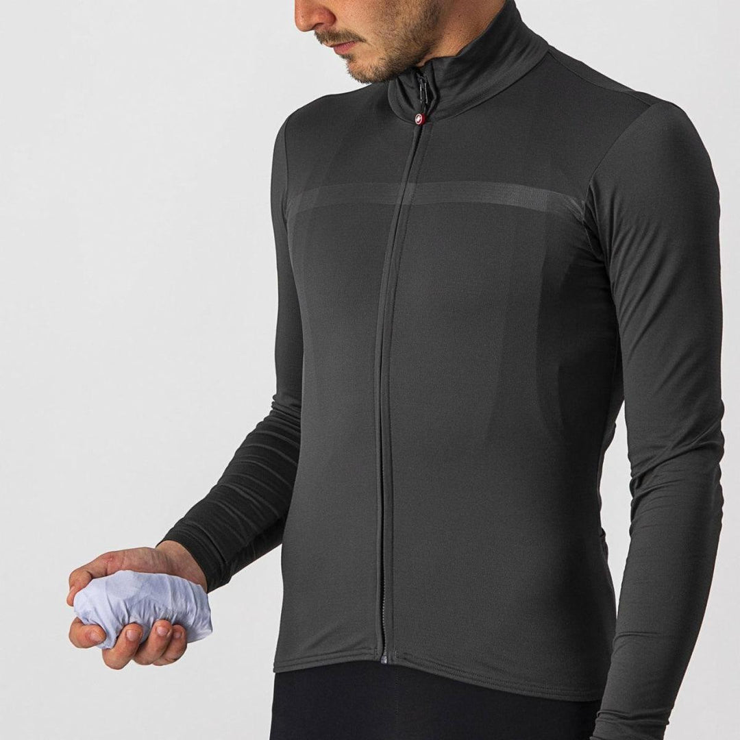 Castelli Squadra Stretch Mens Cycling Jacket (Silver Gray/Dark Gray) - BUMSONTHESADDLE