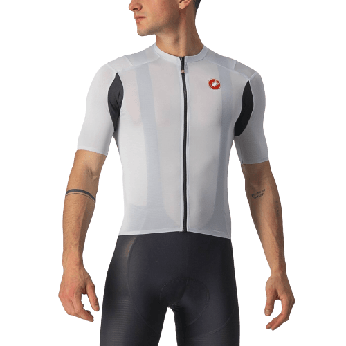 Castelli Superleggera 2 Mens Cycling Jersey (Silver Gray) - BUMSONTHESADDLE