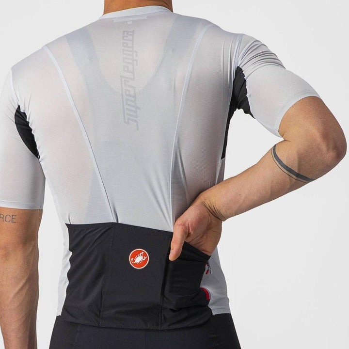 Castelli Superleggera 2 Mens Cycling Jersey (Silver Gray) - BUMSONTHESADDLE