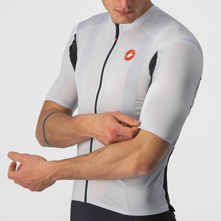 Castelli Superleggera 2 Mens Cycling Jersey (Silver Gray) - BUMSONTHESADDLE