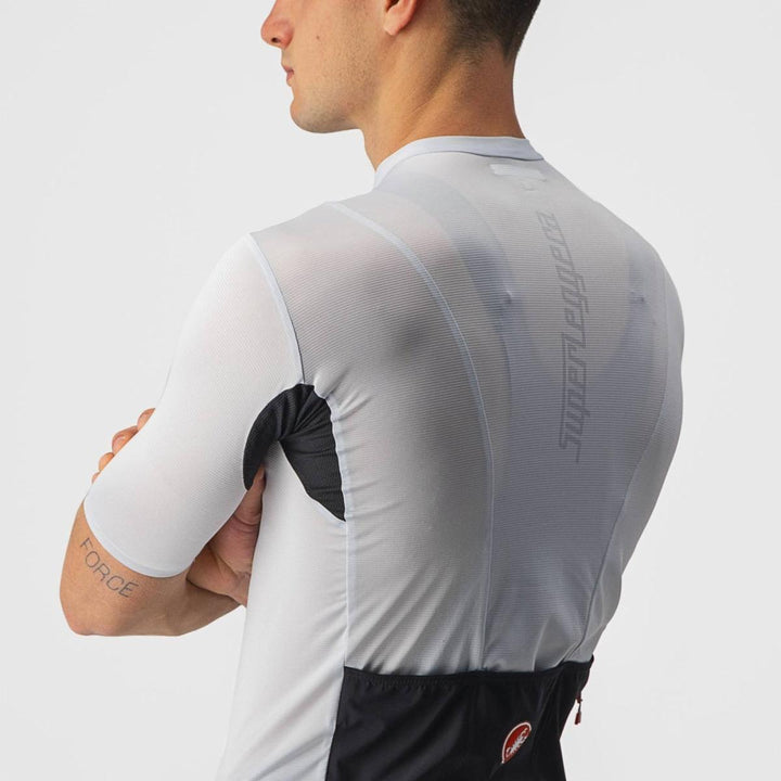 Castelli Superleggera 2 Mens Cycling Jersey (Silver Gray) - BUMSONTHESADDLE