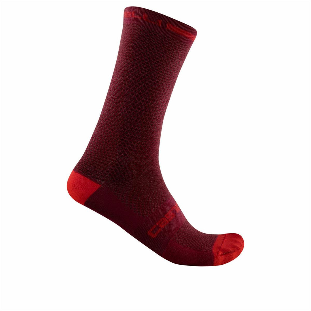 Castelli Superleggera T 18 Mens Cycling Socks (Bordeaux) - BUMSONTHESADDLE