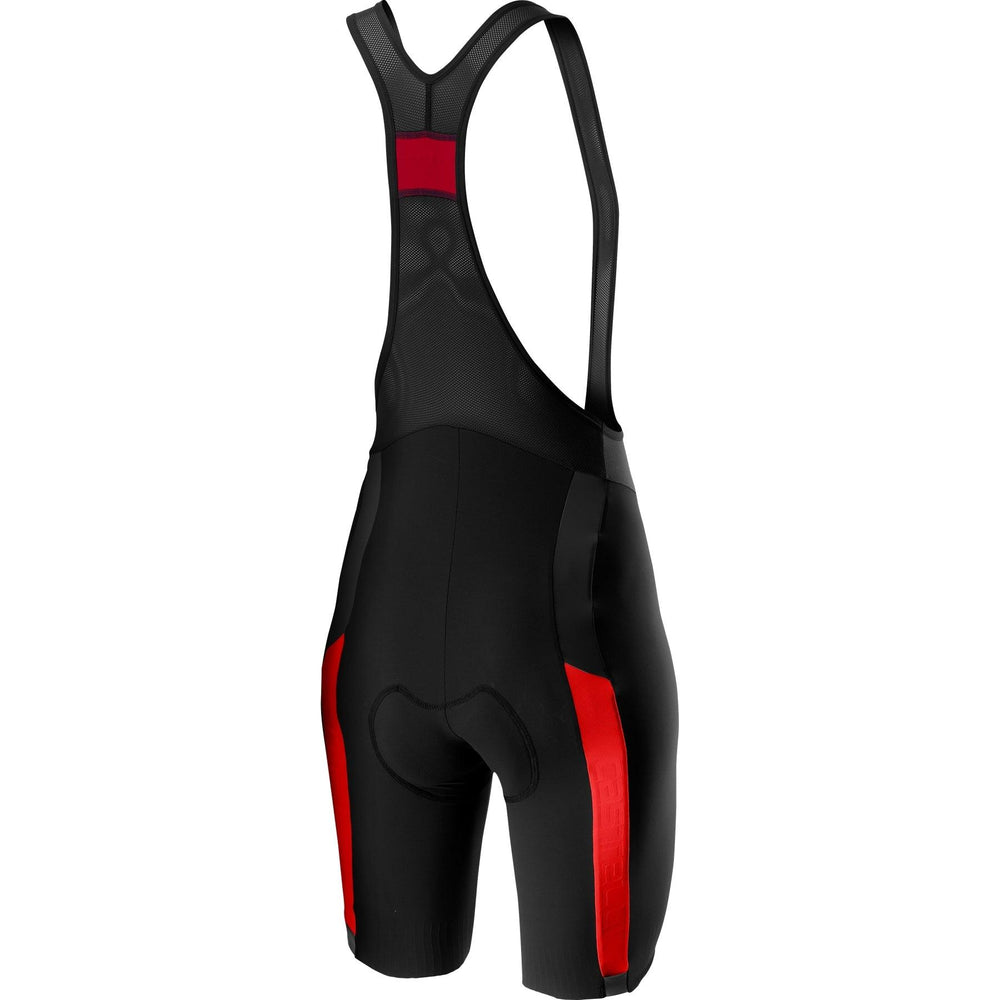 Castelli Velocissima 2 Womens Cycling Bibshorts (Black/Red) - BUMSONTHESADDLE