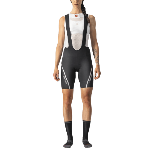 Castelli Velocissima 3 Womens Cycling Bibshorts (Black/Silver) - BUMSONTHESADDLE