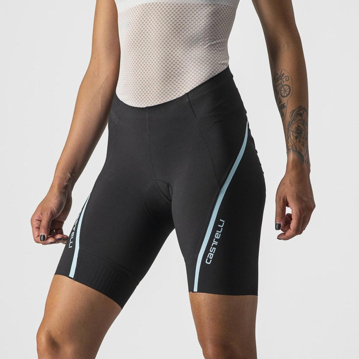 Castelli Velocissima 3 Womens Cycling Shorts (Black/Skylight) - BUMSONTHESADDLE