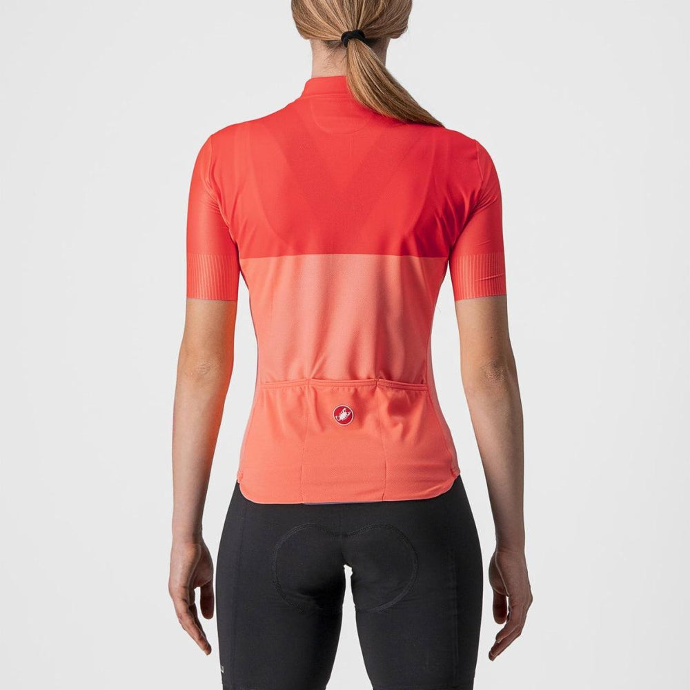 Castelli Velocissima Womens Cycling Jersey (Coral Flash/Brilliant Pink) - BUMSONTHESADDLE