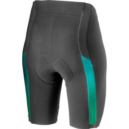 Castelli Velocissma 2 Womens Cycling Shorts (Dark Gray/Soften Green) - BUMSONTHESADDLE