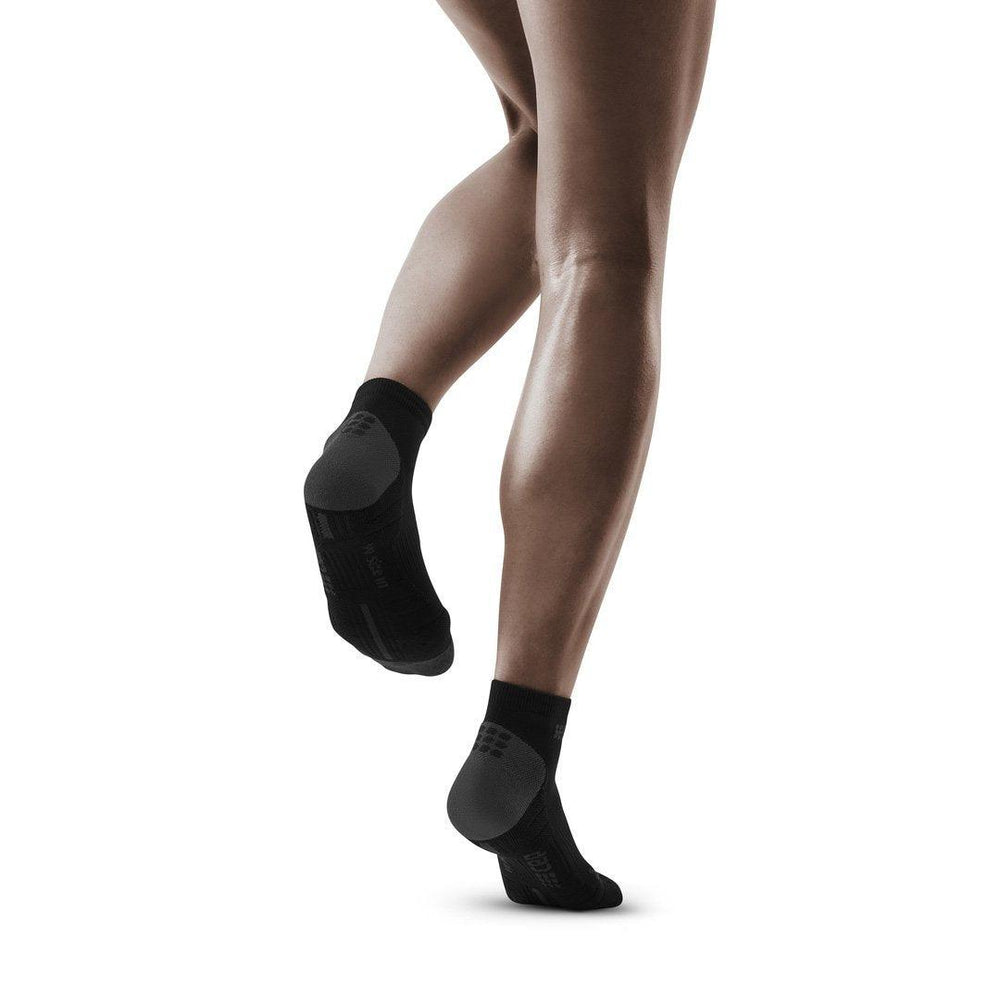 CEP 3.0 Low Cut Womens Compression Socks (Black/Dark Grey) - BUMSONTHESADDLE