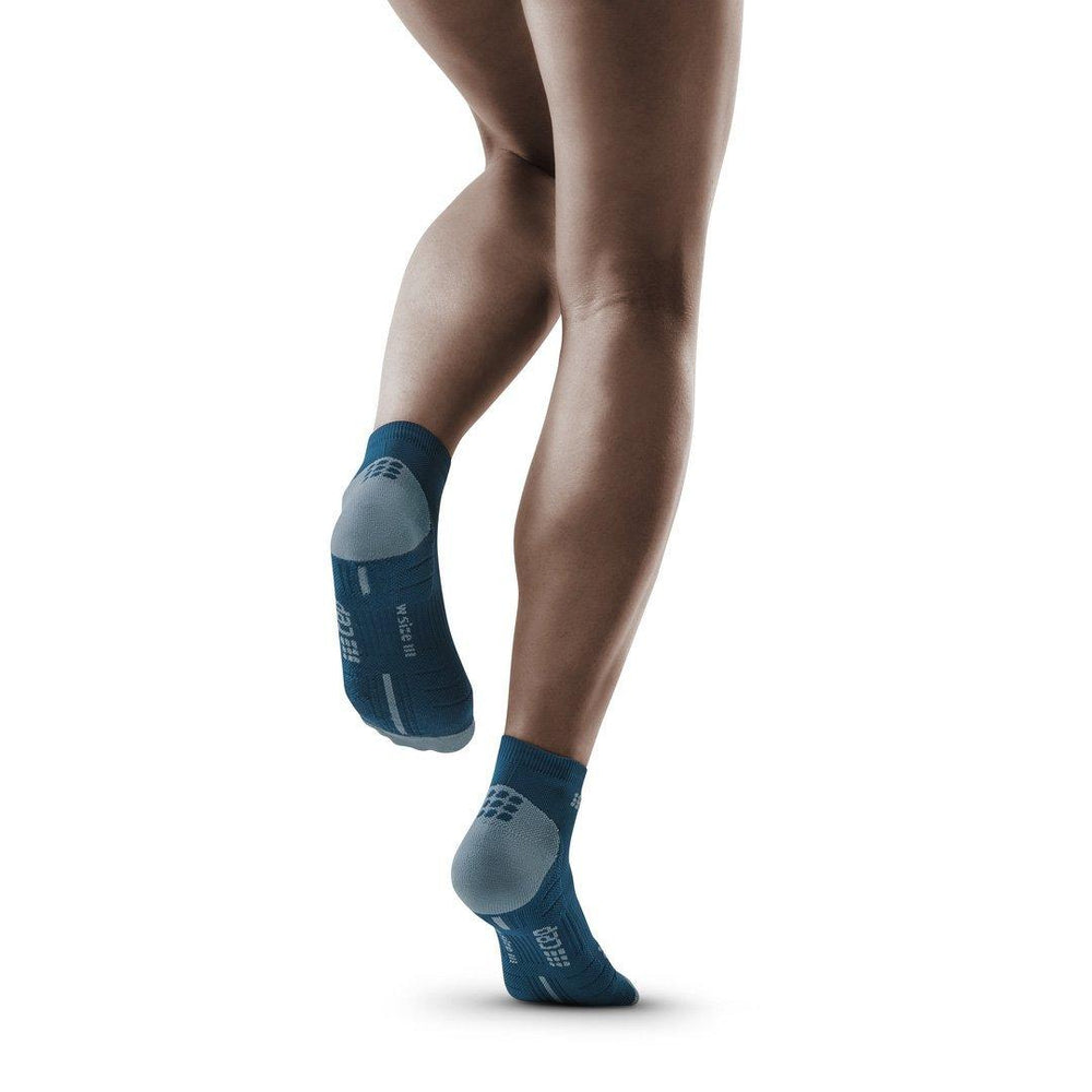 CEP 3.0 Low Cut Womens Compression Socks (Blue/Grey) - BUMSONTHESADDLE