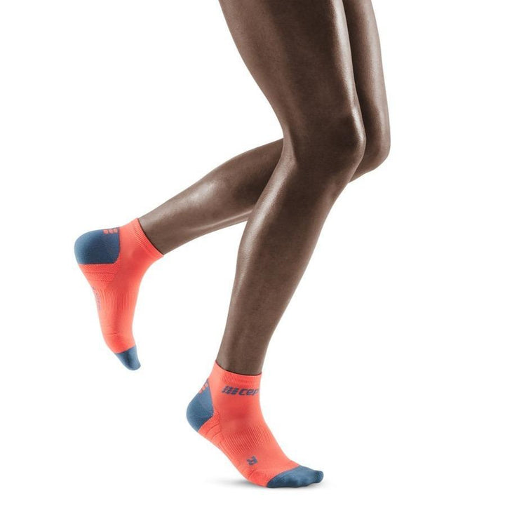 CEP 3.0 Low Cut Womens Compression Socks (Coral/Grey) - BUMSONTHESADDLE