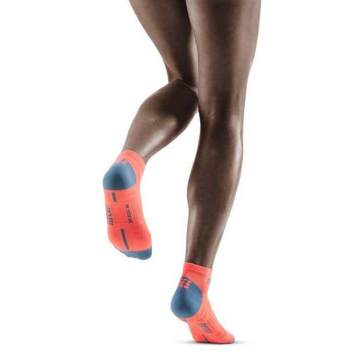 CEP 3.0 Low Cut Womens Compression Socks (Coral/Grey) - BUMSONTHESADDLE