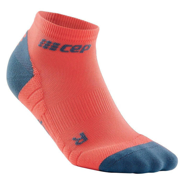 CEP 3.0 Low Cut Womens Compression Socks (Coral/Grey) - BUMSONTHESADDLE
