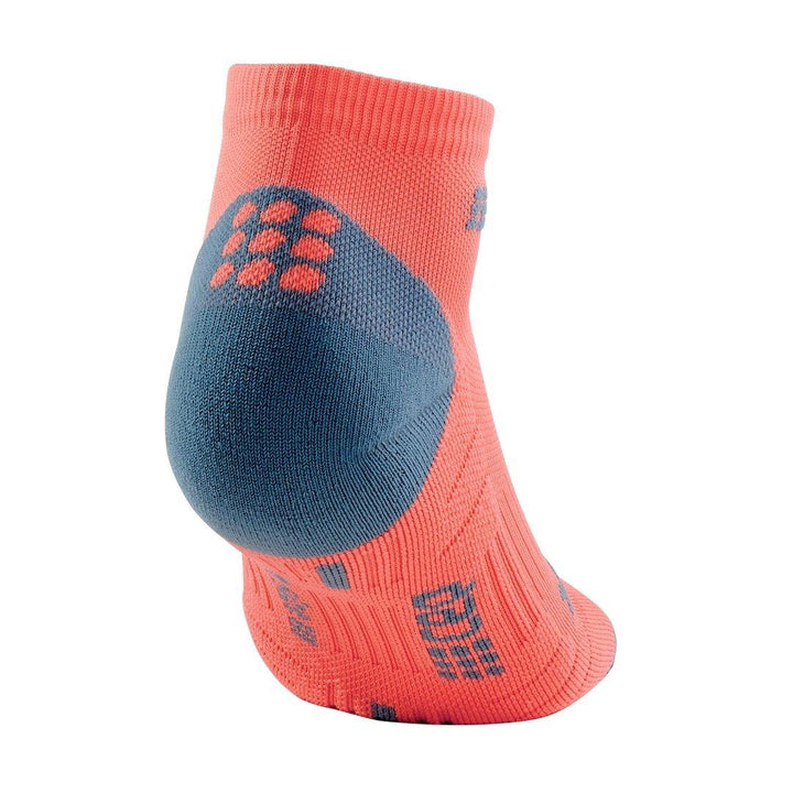 CEP 3.0 Low Cut Womens Compression Socks (Coral/Grey) - BUMSONTHESADDLE