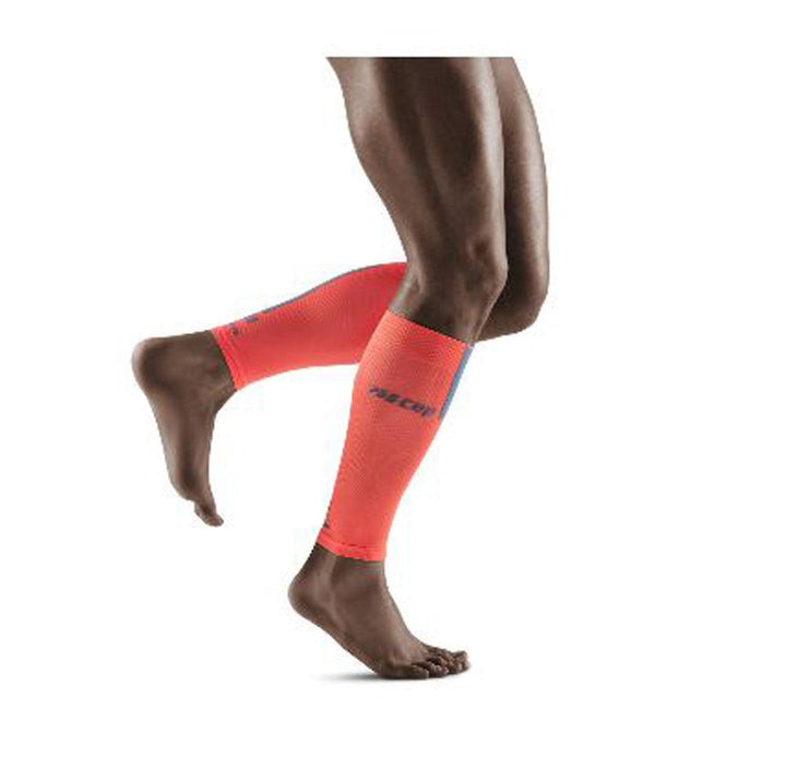 Cep Compression Calf Sleeves 3.0 (Coral/Grey) - BUMSONTHESADDLE