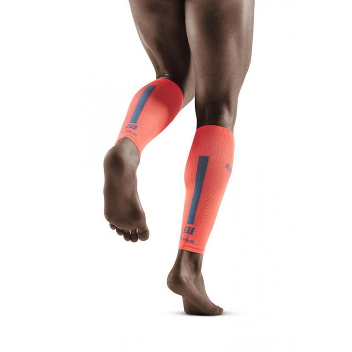 Cep Compression Calf Sleeves 3.0 (Coral/Grey) - BUMSONTHESADDLE