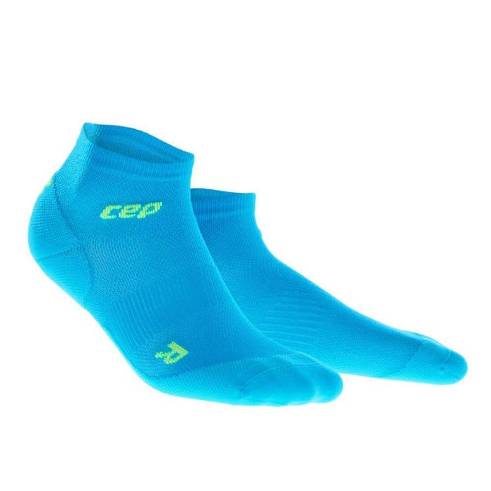 CEP Compression Women's Dynamic+ Ultralight Low Cut Socks (Electric Blue/Green)