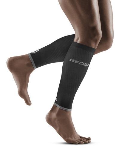 Cep Compression Ultralight Calf Sleeves (Black/Light Grey) - BUMSONTHESADDLE