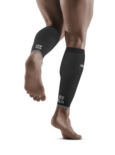 Cep Compression Ultralight Calf Sleeves (Black/Light Grey) - BUMSONTHESADDLE