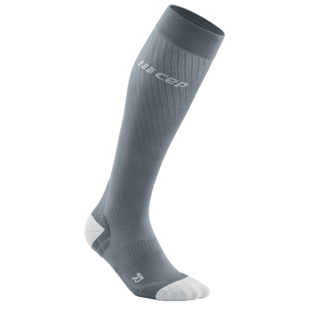CEP Run Ultralight Mens Compression Socks (Grey/Light Grey) - BUMSONTHESADDLE