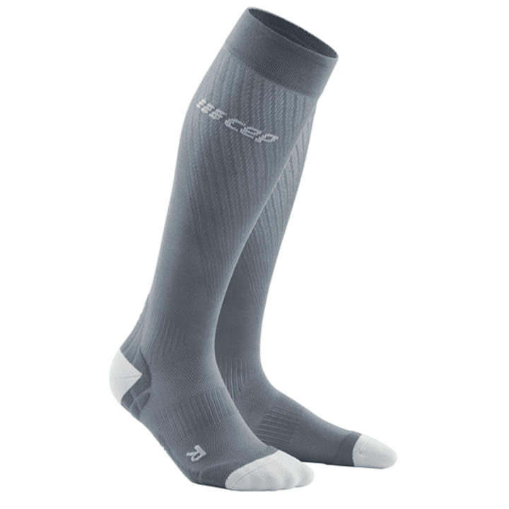 CEP Run Ultralight Mens Compression Socks (Grey/Light Grey) - BUMSONTHESADDLE