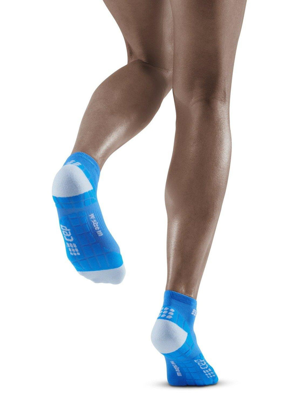 CEP Ultralight Low Cut Womens Compression Socks (Electric Blue/Light Grey) - BUMSONTHESADDLE