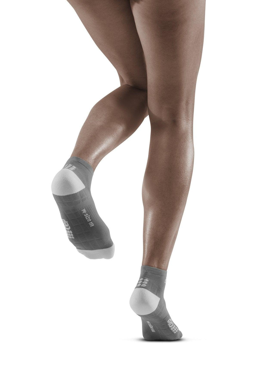 CEP Ultralight Low Cut Womens Compression Socks (Grey/Light Grey) - BUMSONTHESADDLE